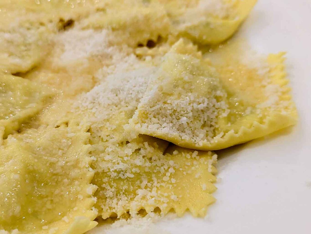 tortelli di erbetta alla Trattoria Antichi Sapori a Gaione vicino Parma