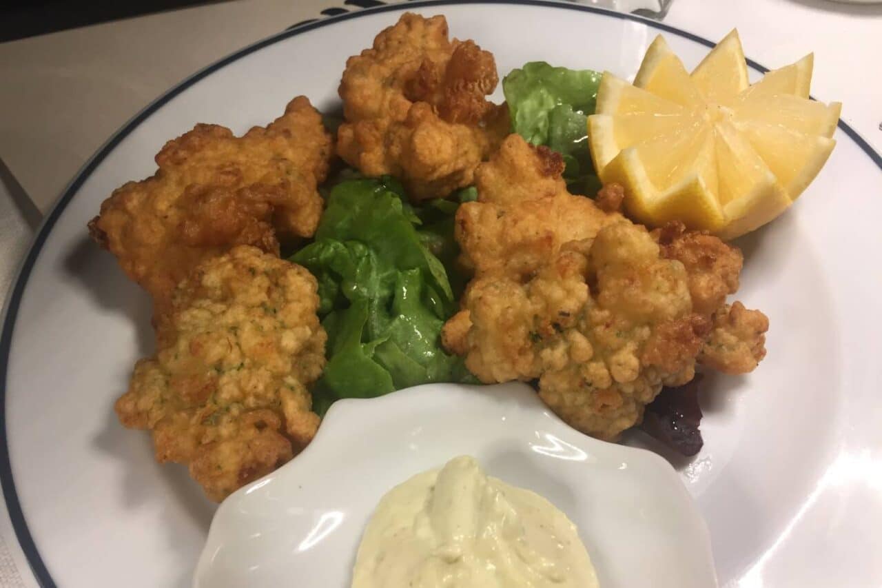 frittelle di baccalà alla Locanda Marinai a Bordighera