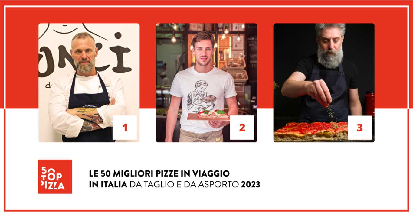 50 Top Pizza, la classifica delle migliori pizzerie da taglio e asporto