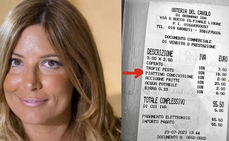 Selvaggia Lucarelli vs l’osteria di Finale Ligure: 2 € per un piatto vuoto