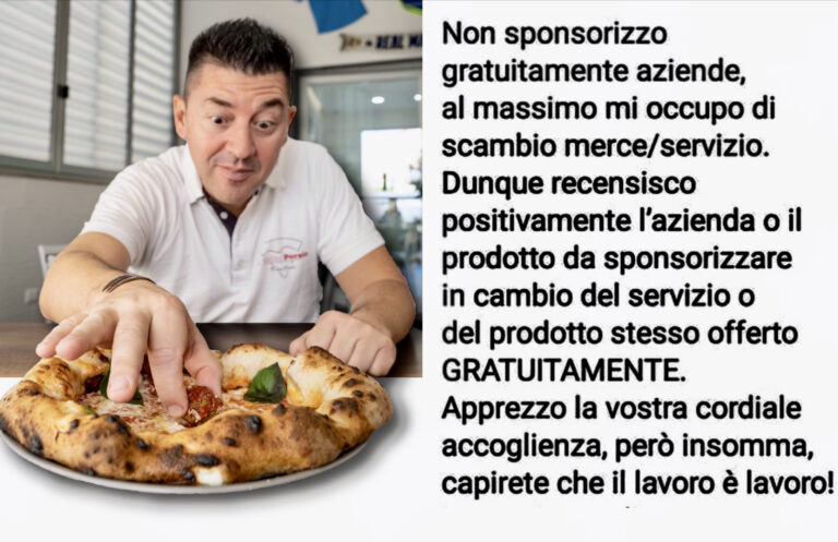 Porzio e l’influencer che mangia, non scrocca e cancella le storie