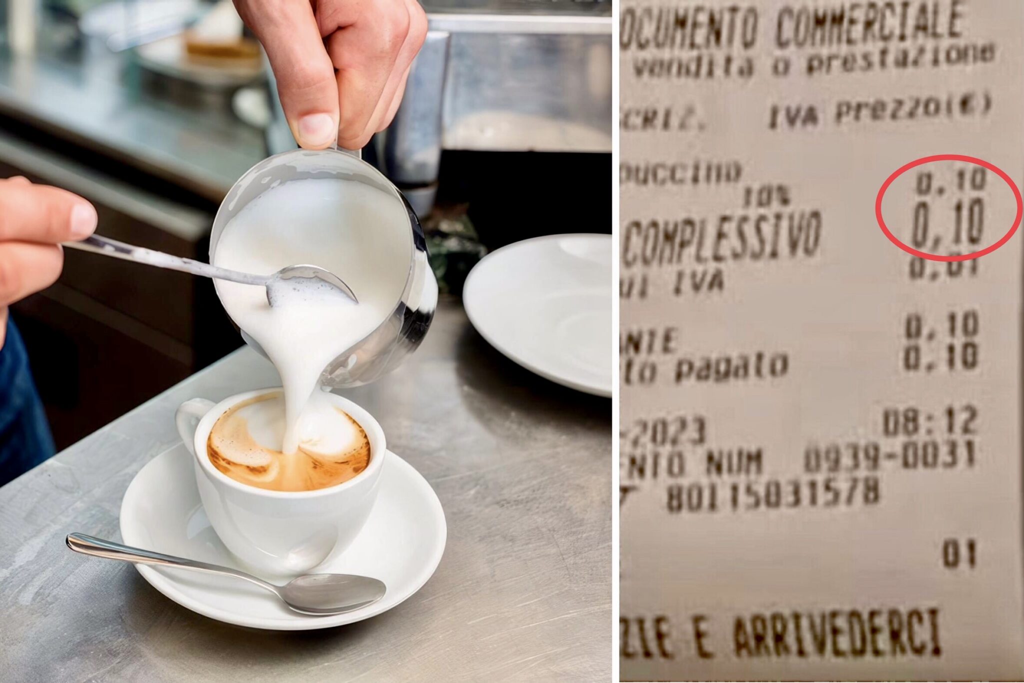 Caffè con la schiuma: 20 centesimi in più. Romani cambiate bar