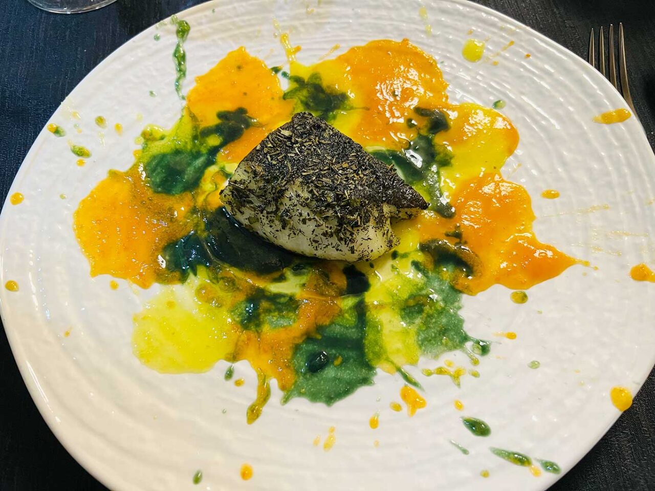 black cod e peperoni al ristorante Cottabo a Lanciano in Abruzzo 