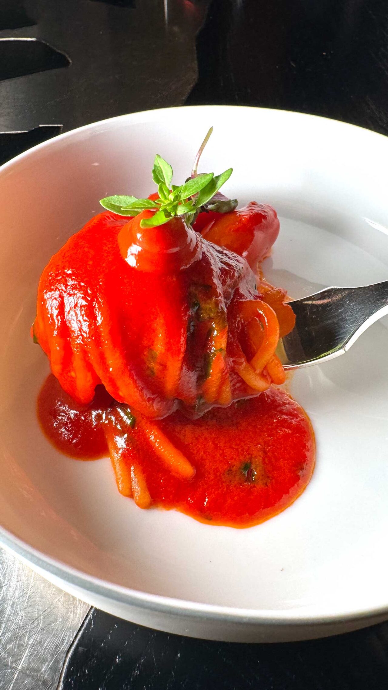 gli spaghetti al pomodoro del ristorante Il Comandante di Napoli