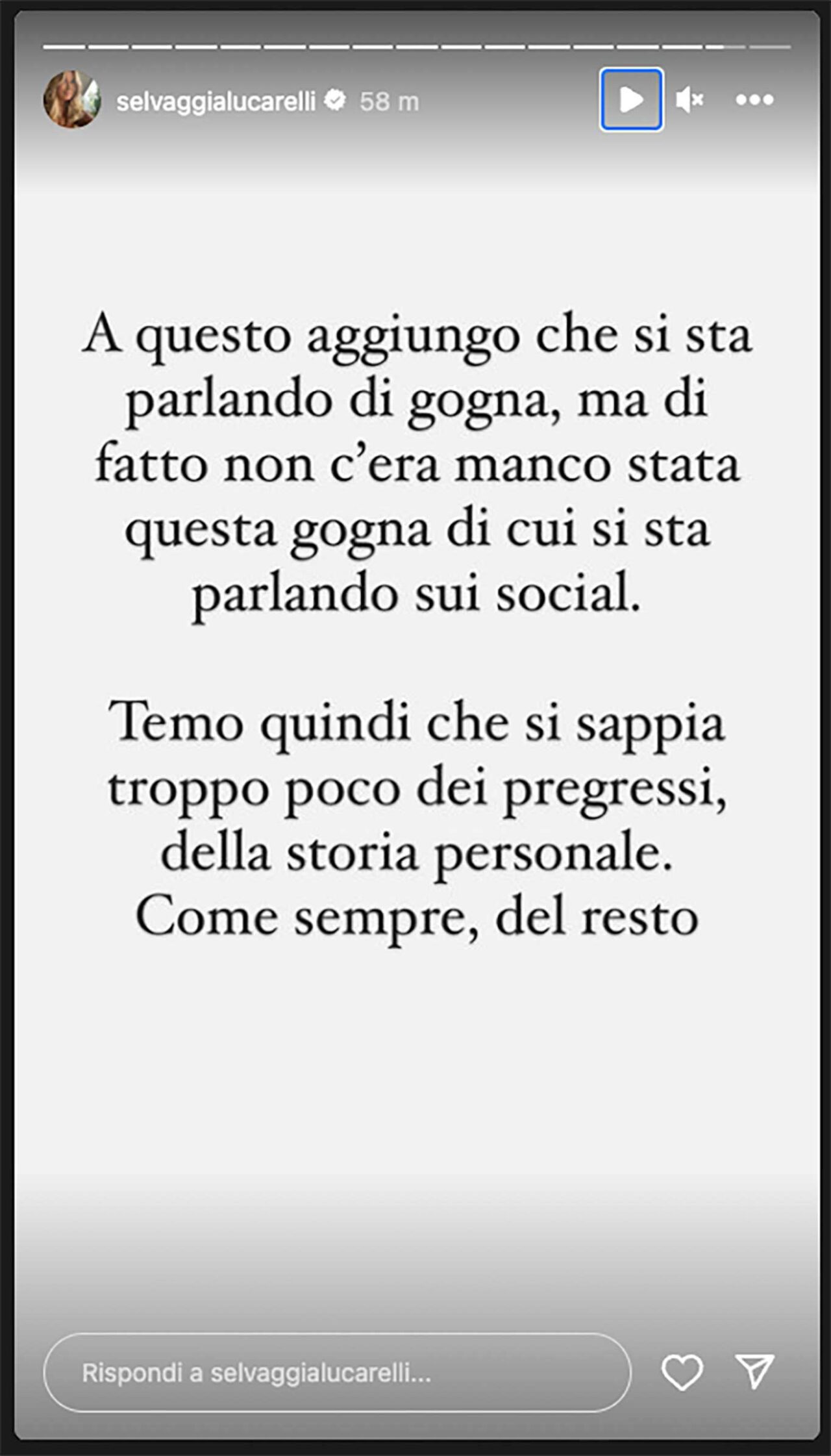 storie Instagram di Selvaggia Lucarelli sulla morte di Giovanna Pedretti 