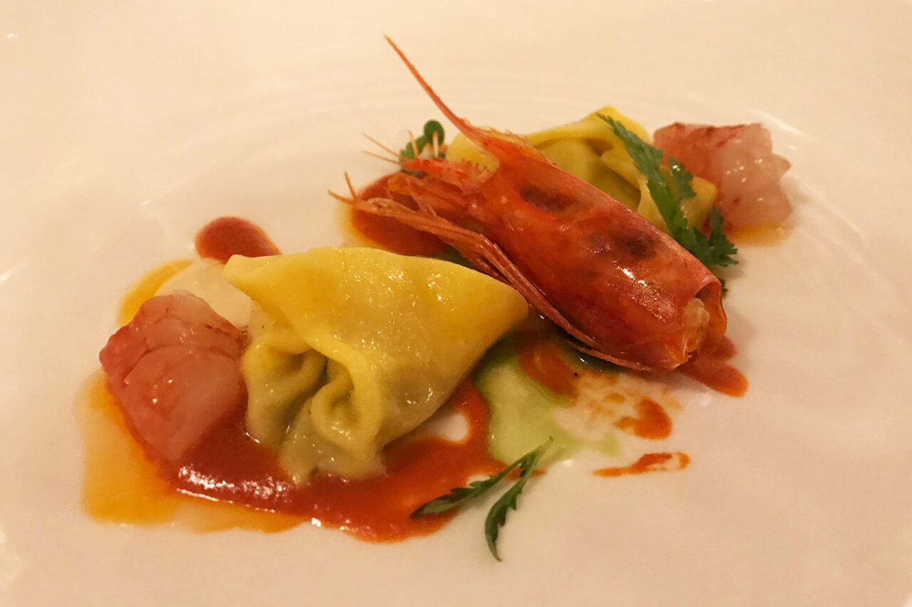 Darì Verona ravioli broccoletti di Custoza gambero rosso