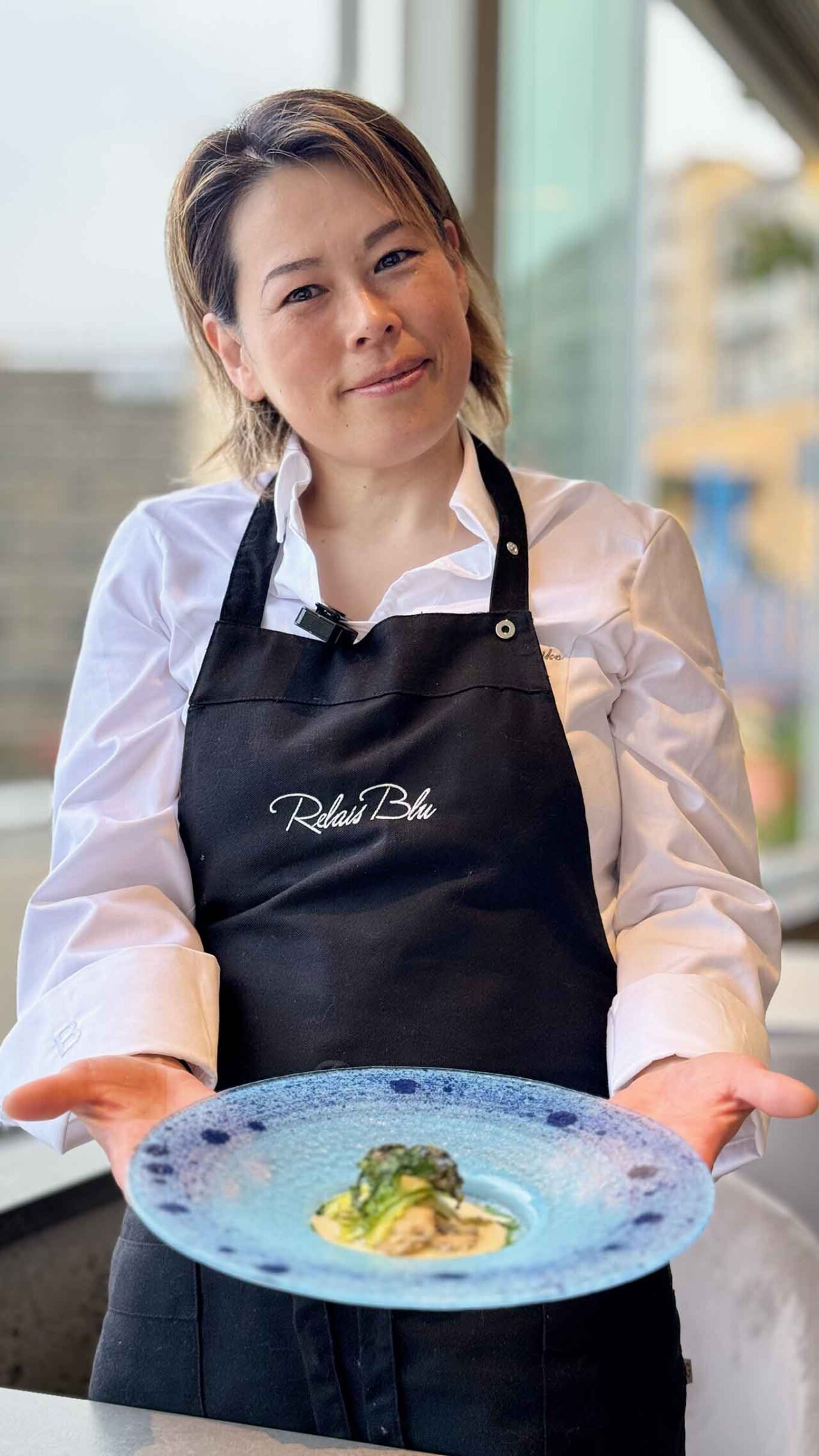 la chef Fumiko Sakai del ristorante Relais Blu a Termini di Massa Lubrense 