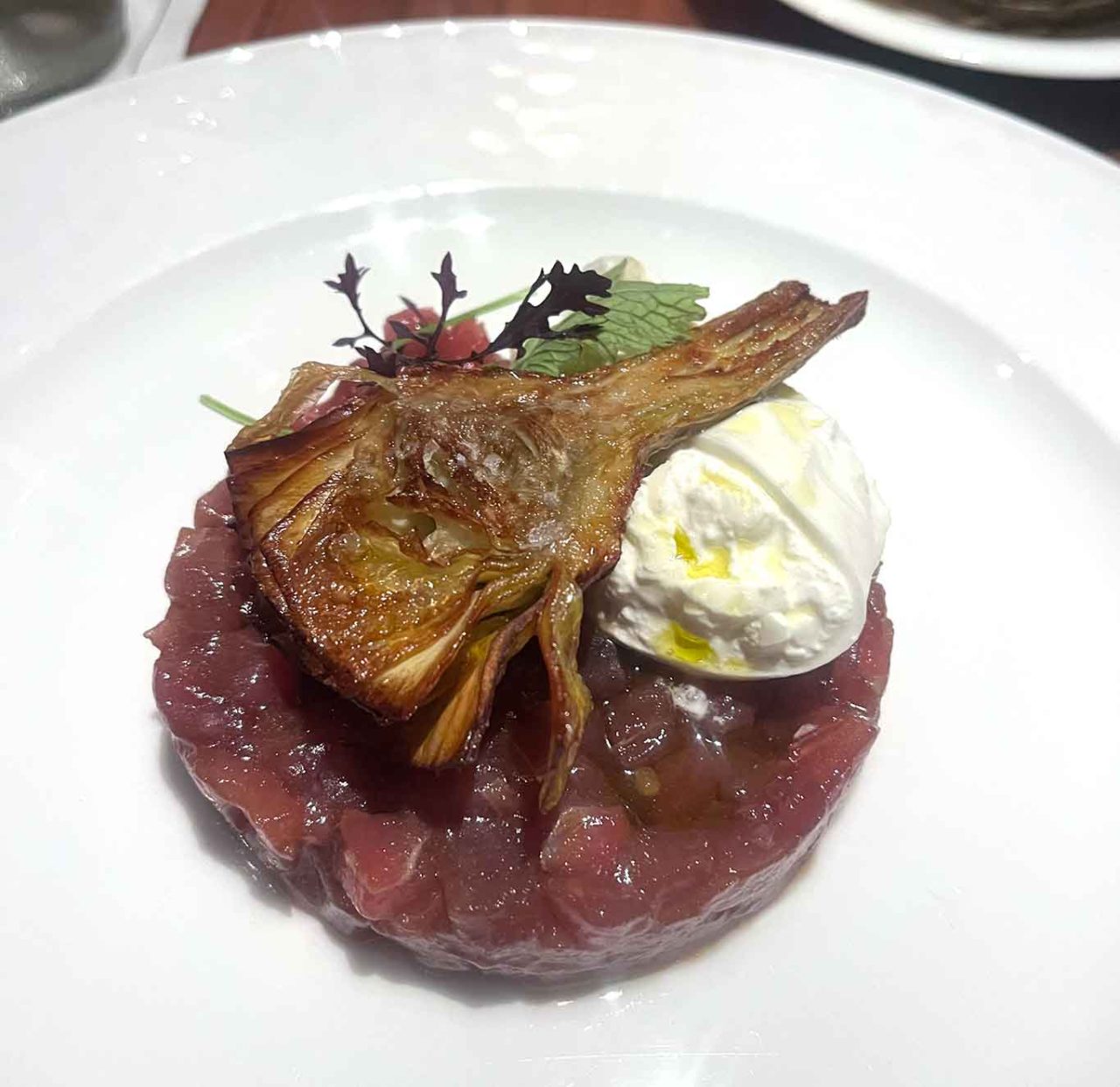 tartare di tonno al ristorante Scarpetta NYC a Roma 