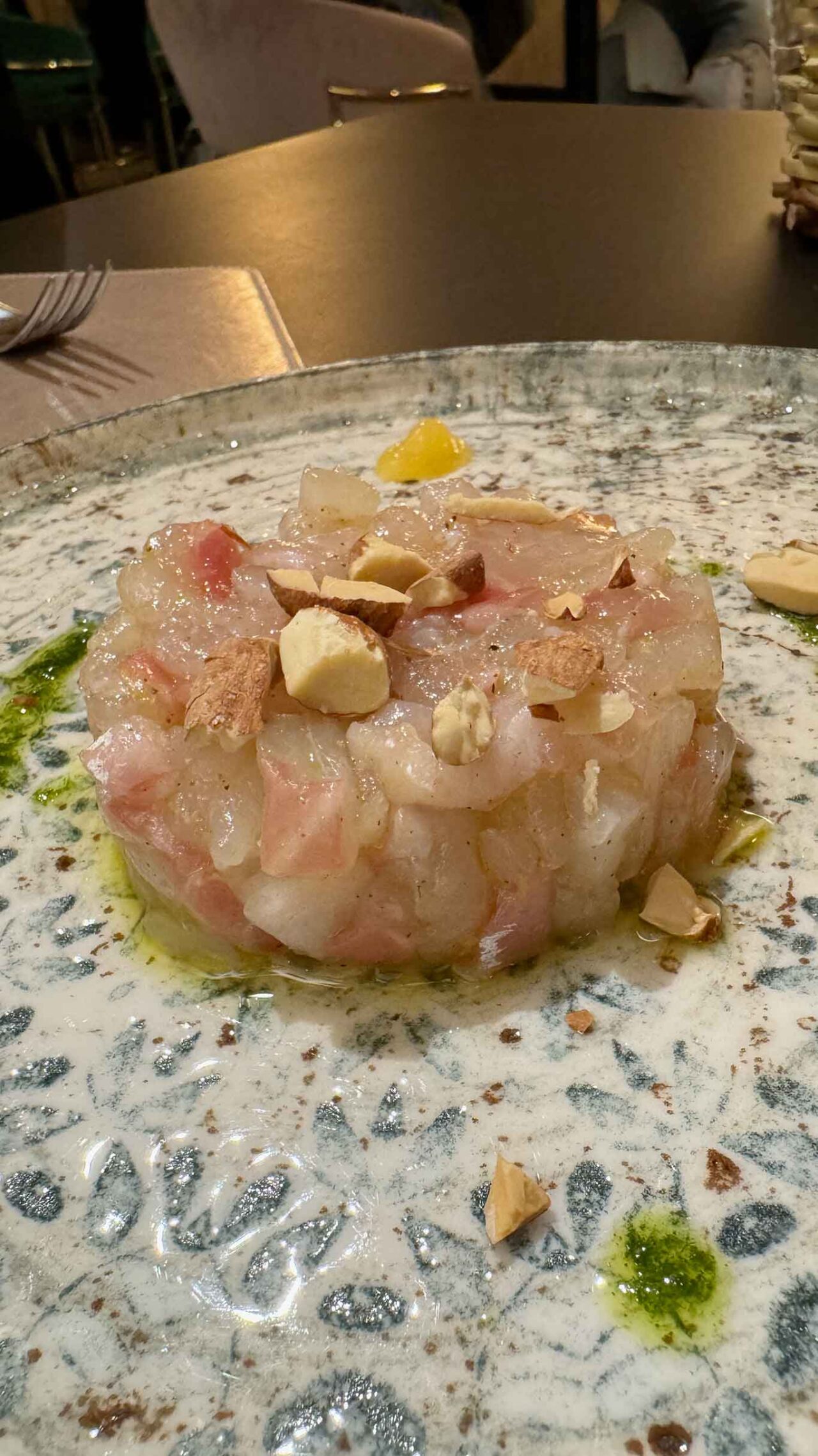 tartare di spigola della trattoria Alici a Paestum