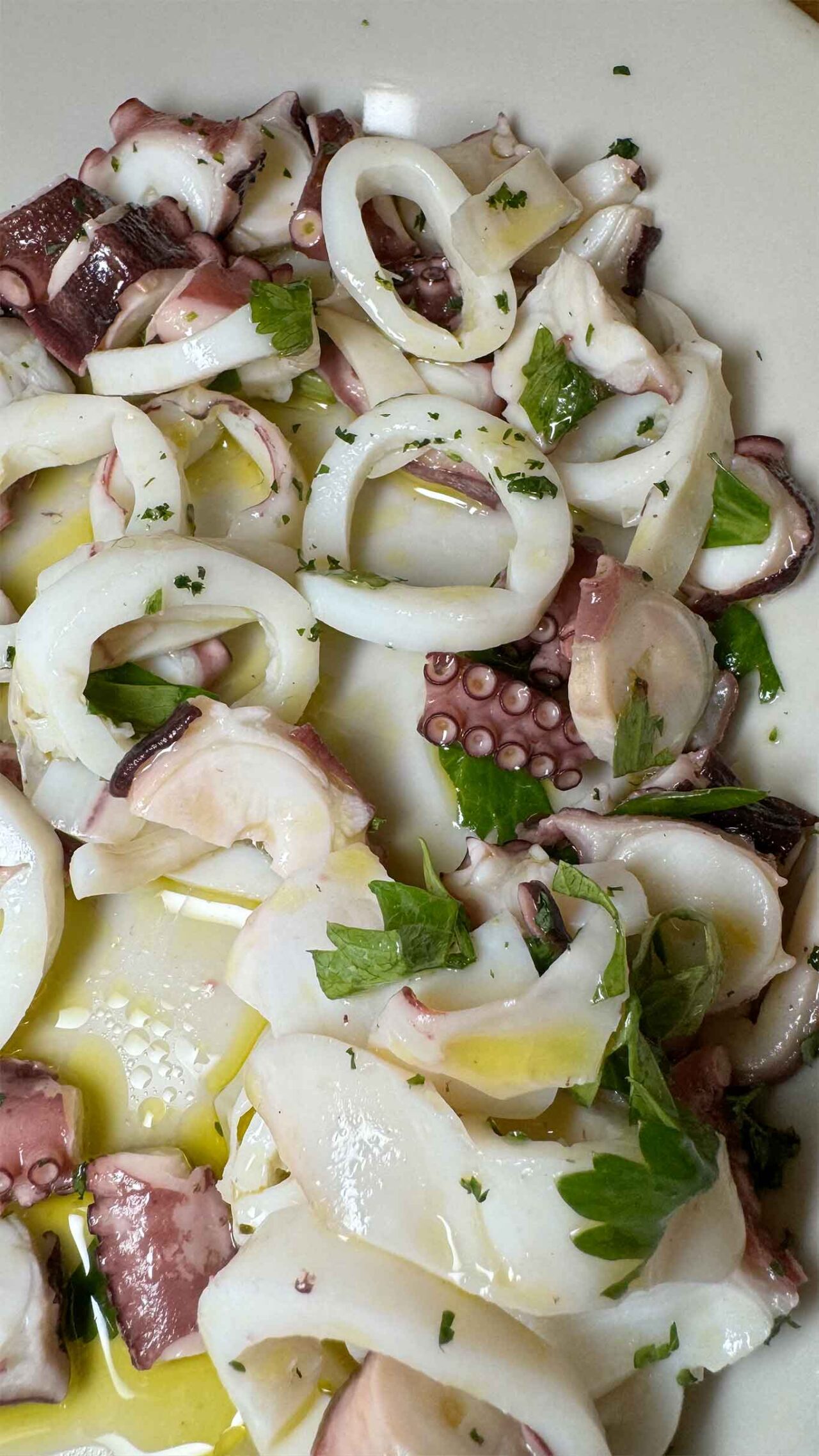 insalata di mare alla Trattoria Corona a Palermo