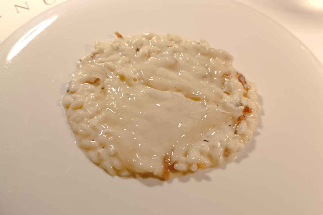 risotto alla gricia e lardo di Patanegra