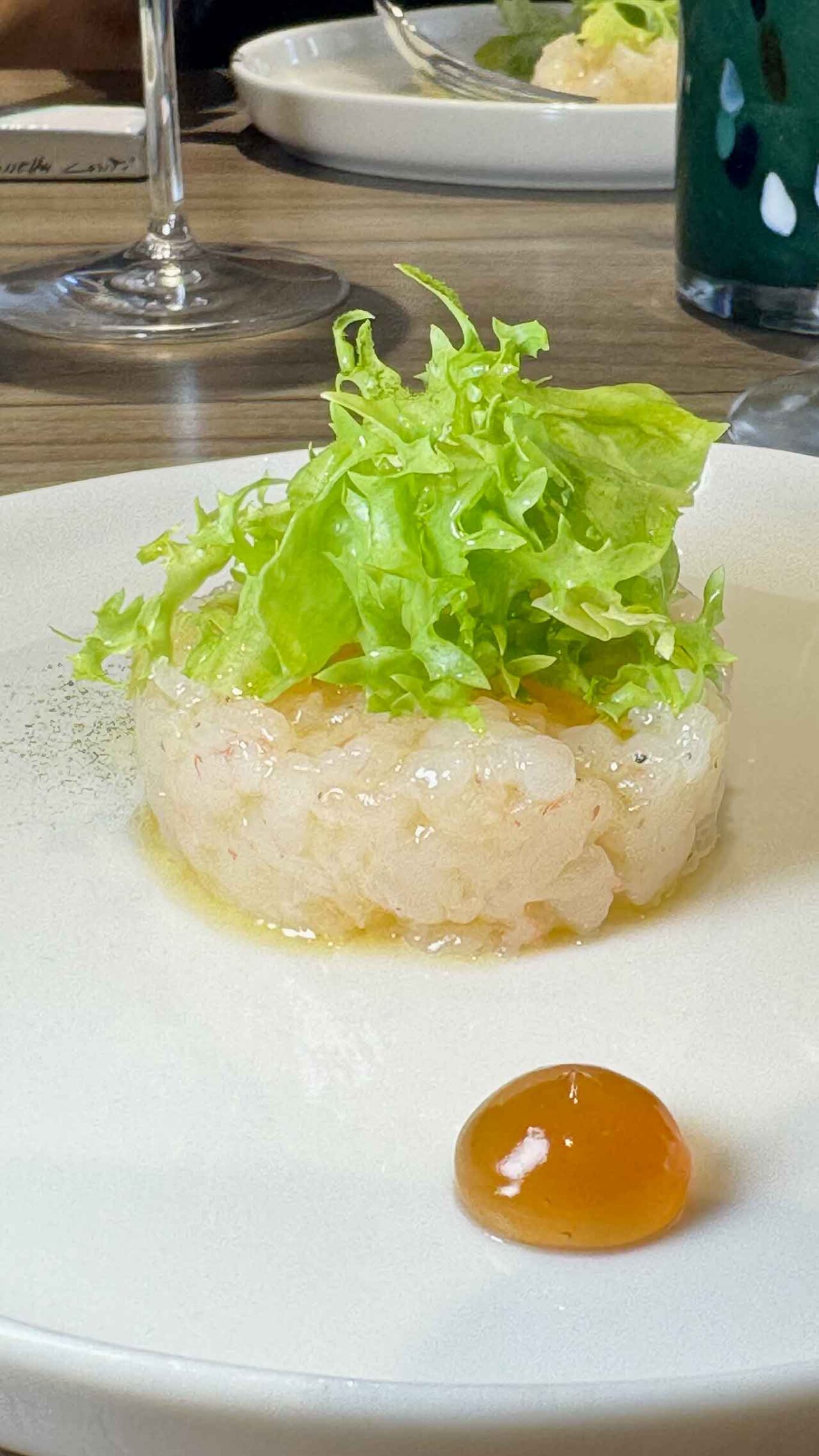 la tartare di gamberi del ristorante Terraferma a Salerno