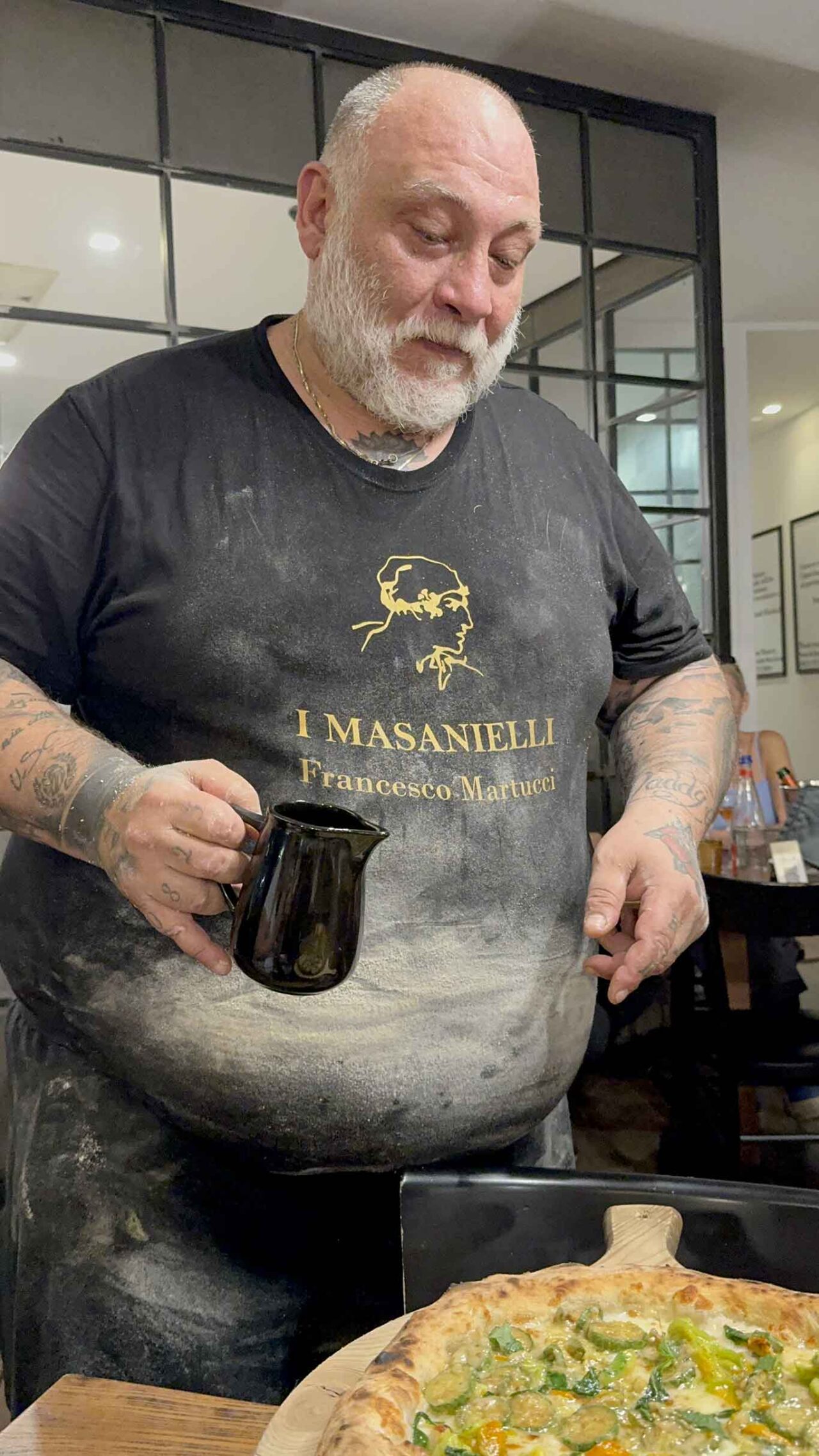 la pizza Nerano della pizzeria I Masanielli di Francesco Martucci a Caserta al Campionato della Pizza