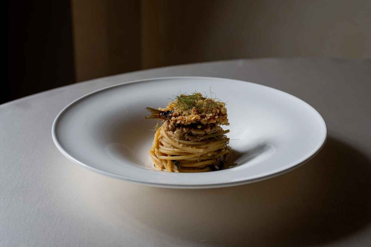 La pasta con le sarde del ristorante La Filanda a Macherio