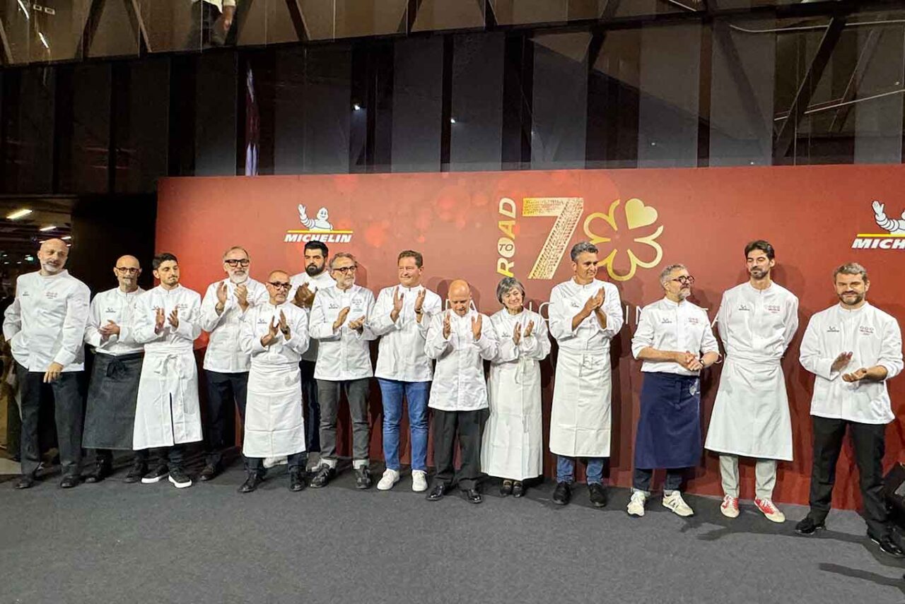 gli chef 3 stelle Michelin alla presentazione del valore economico indiretto dei ristoranti stelle Michelin