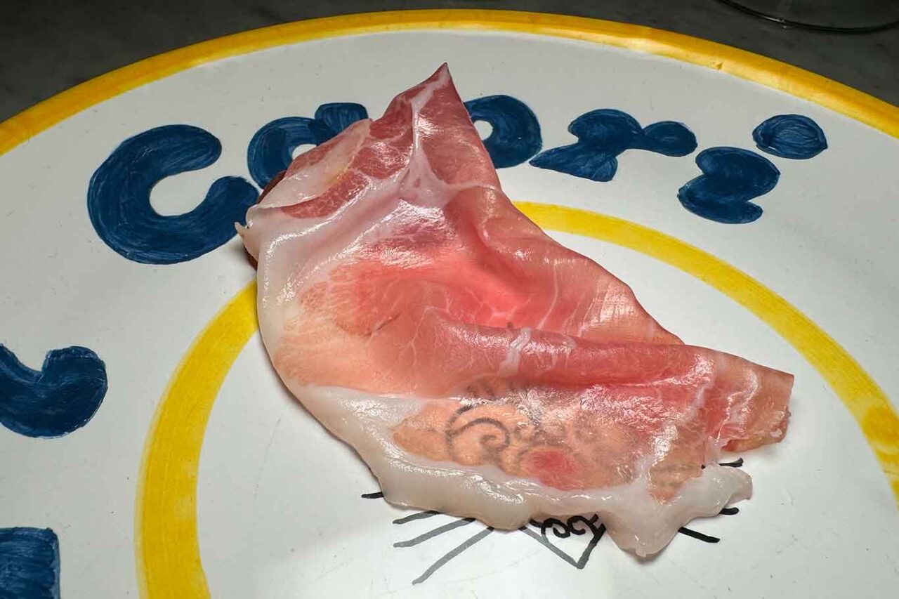 il culatello della pizzeria Concettina ai Tre Santi a Capri