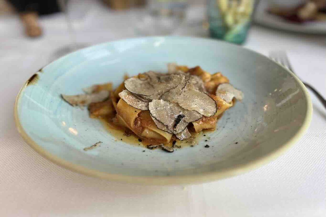 le pappardelle con il tartufo della Trattoria Visconti ad Ambivere