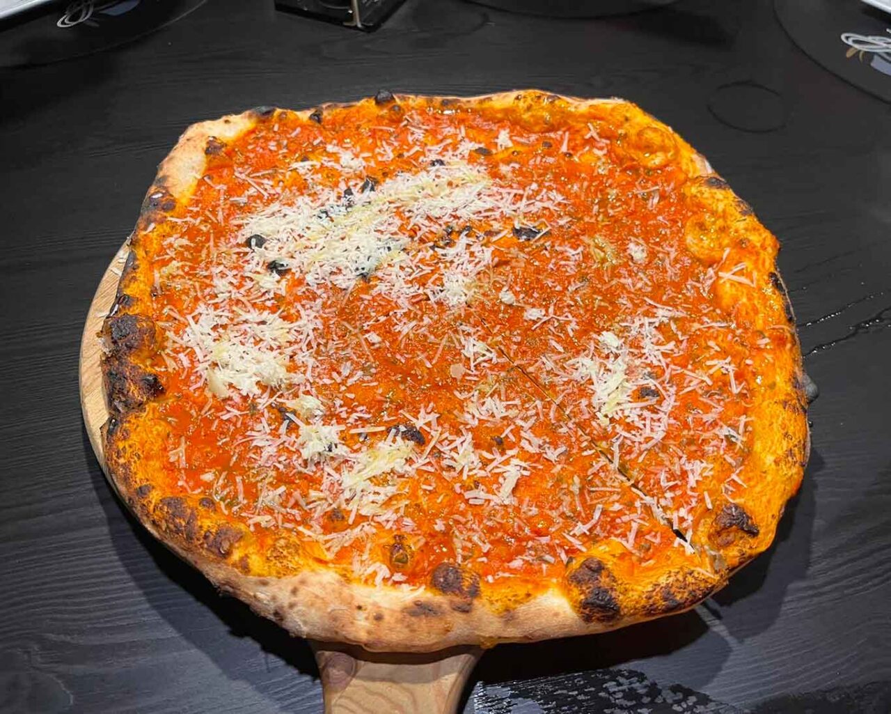 la pizza cosacca a ruota di carro di Salvatore Lioniello alla finale del Campionato della Pizza 2024 in Campania