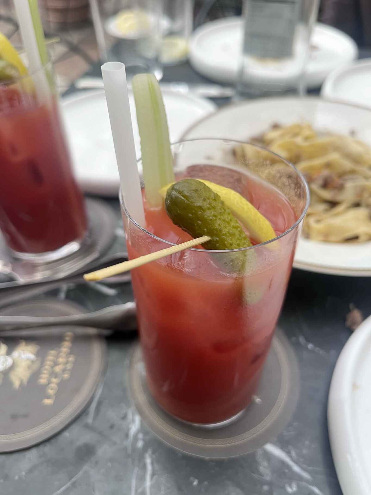 il bloody mary del brunch dell'hotel Locarno a Roma