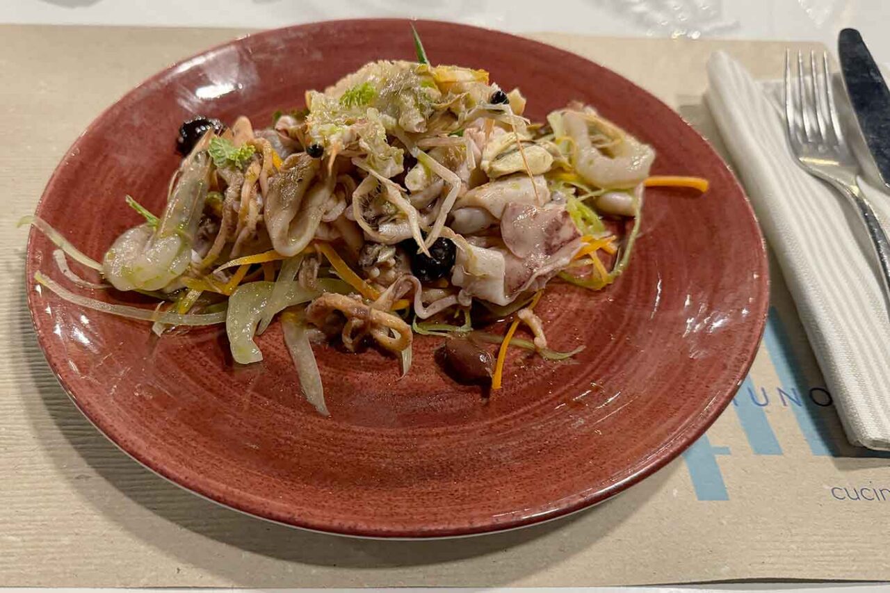 l'insalata di mare del bistrot di mare QuarantunoDodici a Fiumicino 