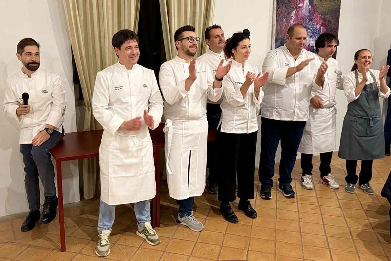 gli chef alla cena al Castello di Taurasi per Entroterra 2024