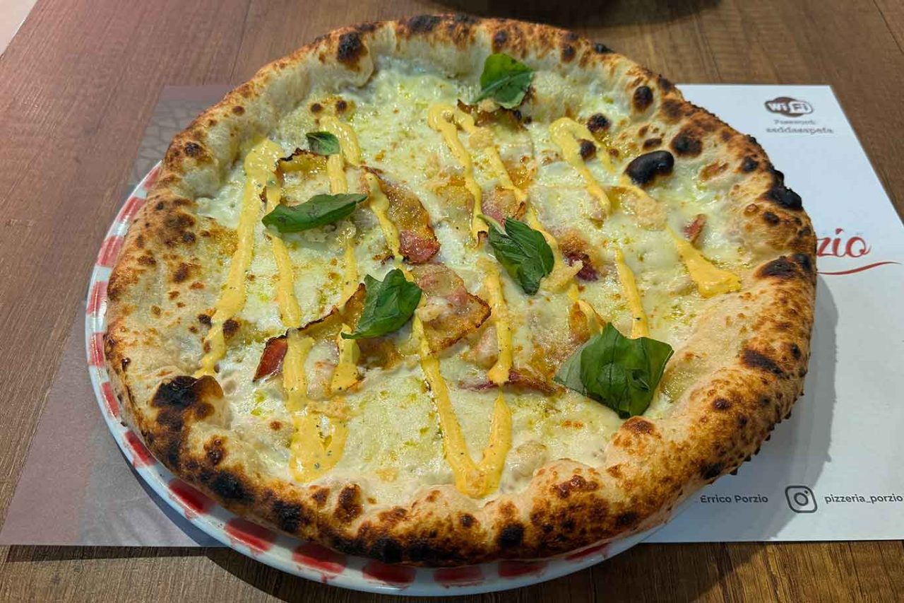 la pizza carbonara di Errico Porzio