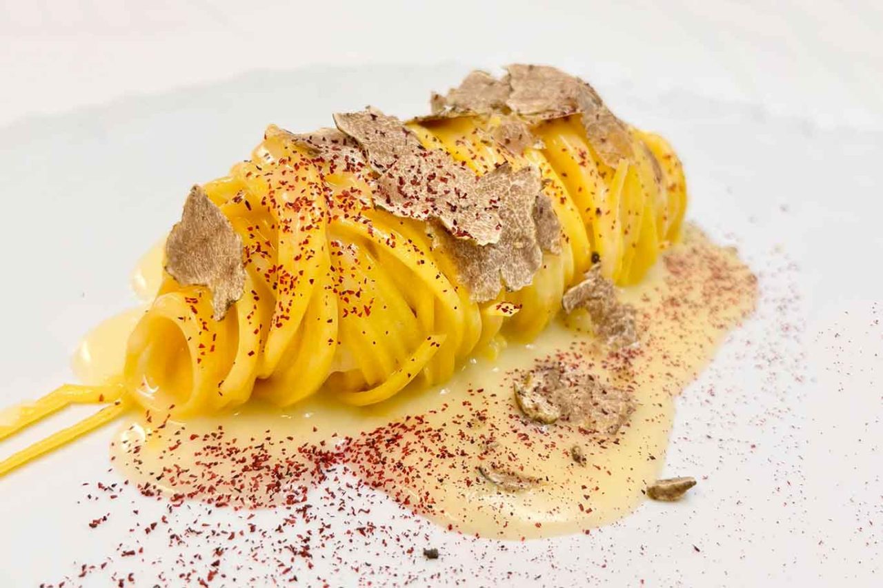 i tagliolini al tartufo della Locanda Mariacarolì a Sant'Anastasia vicino Napoli 