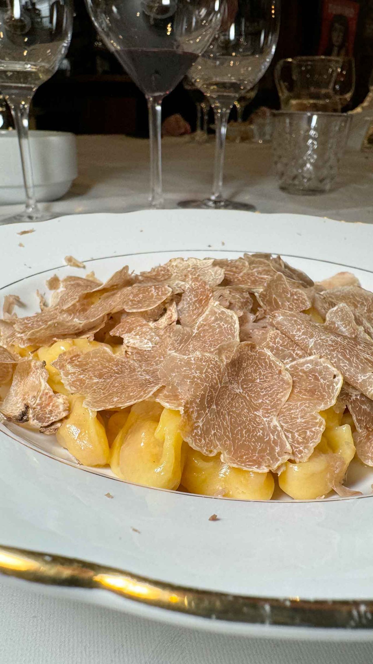 i tortellini al tartufo bianco della Trattoria Amerigo1934 a Savigno 