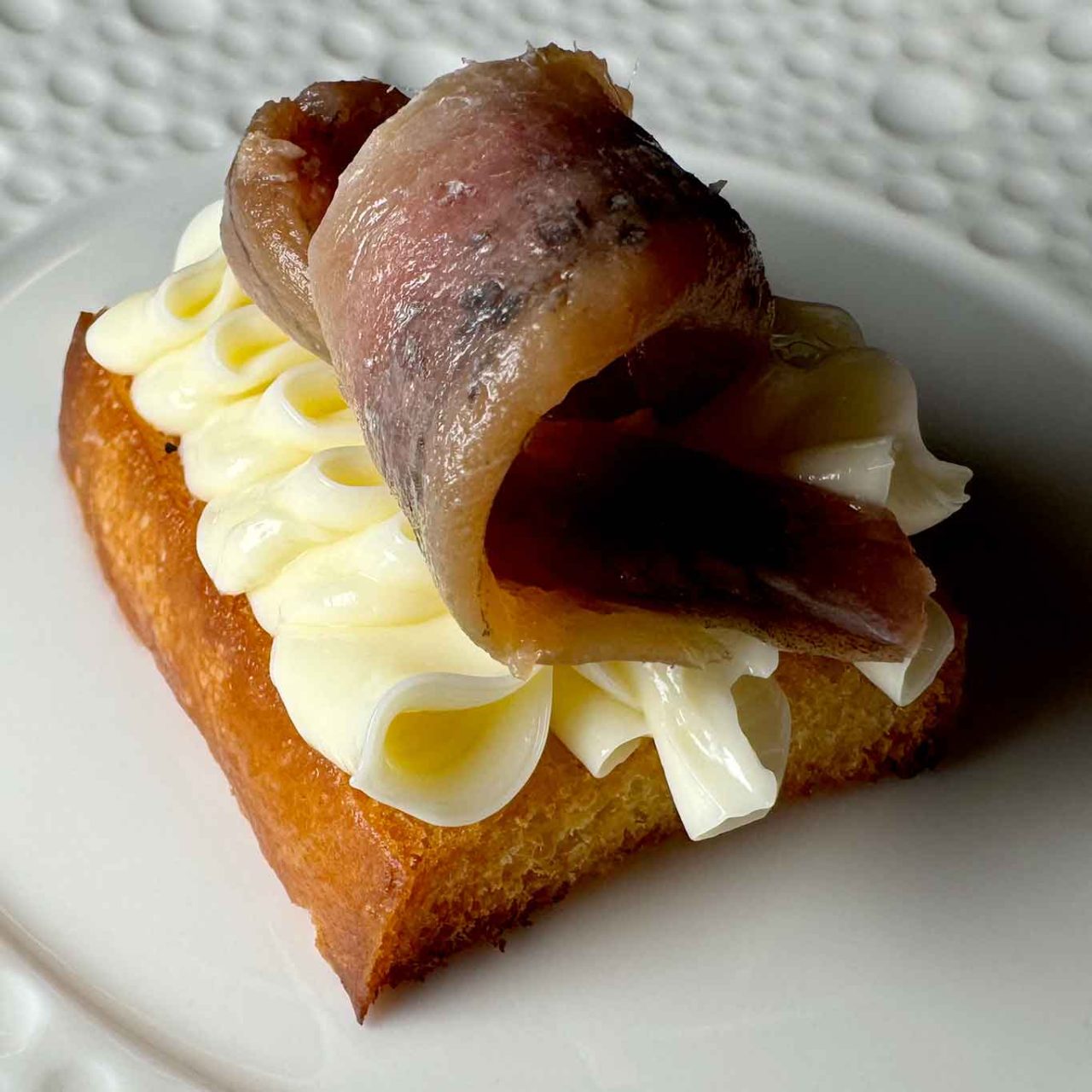 pane burro e alici di Bistrot di Pescheria a Salerno