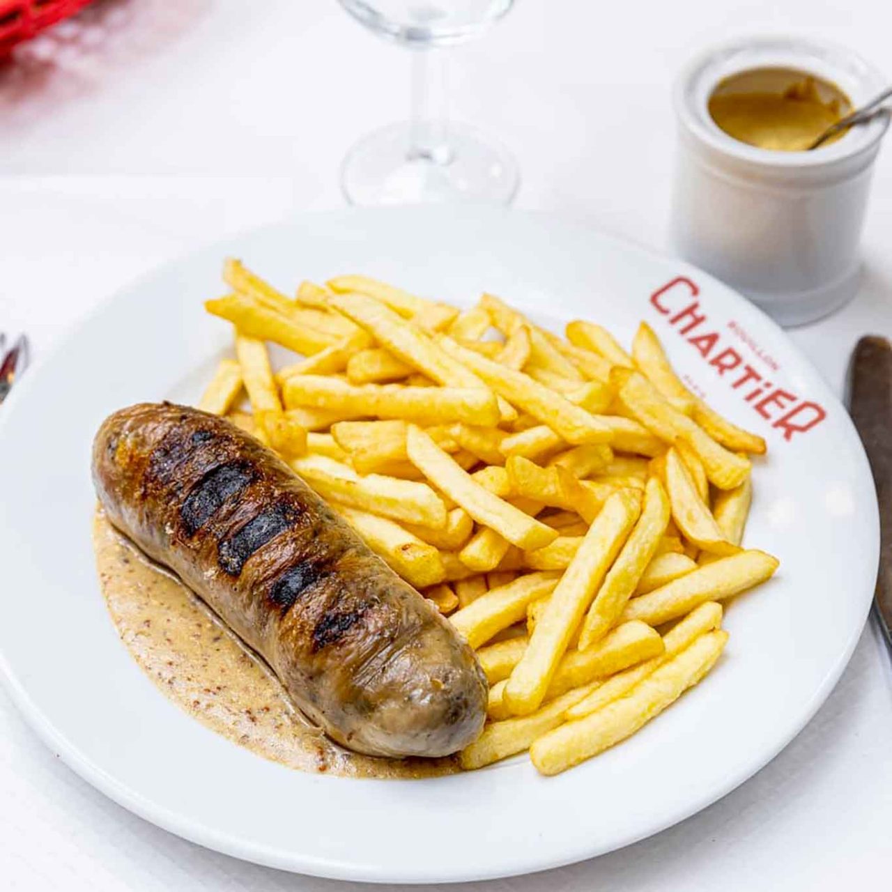 l'andouillette della brasserie Bouillon Chartier a rue du Faubourg Montmartre a Parigi 