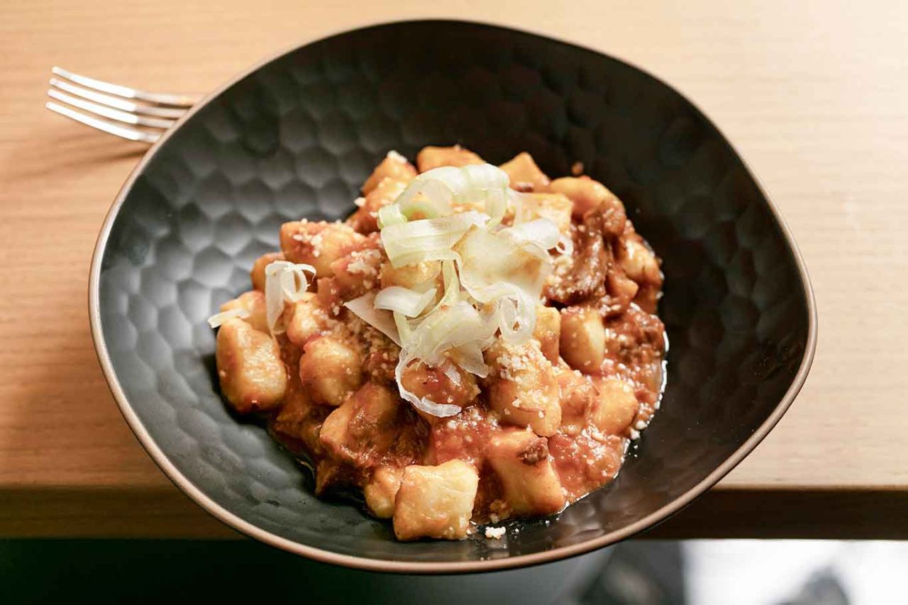 gli gnocchi del ristorante L'Ozio Ristora in via Ugo Ojetti a Roma