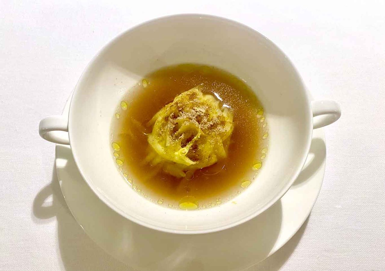 zuppa di patate al ristorante Reale di Niko Romito 