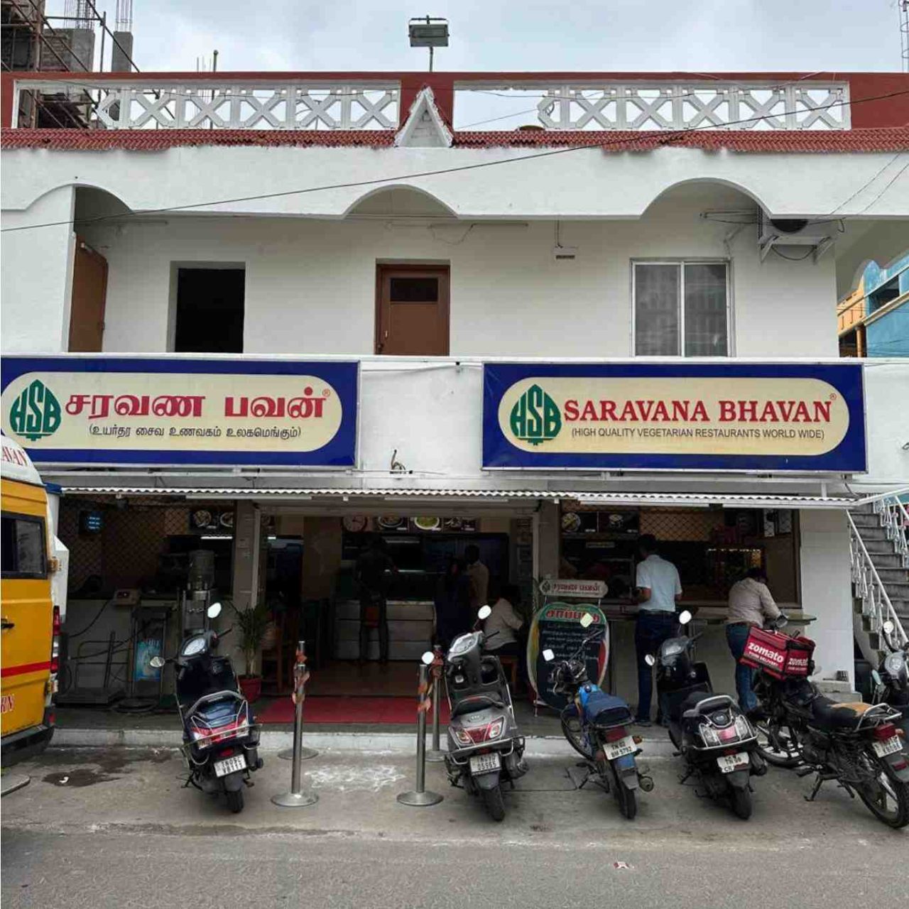 Il primo ristorante Saravanaa Bhavan a Chennai