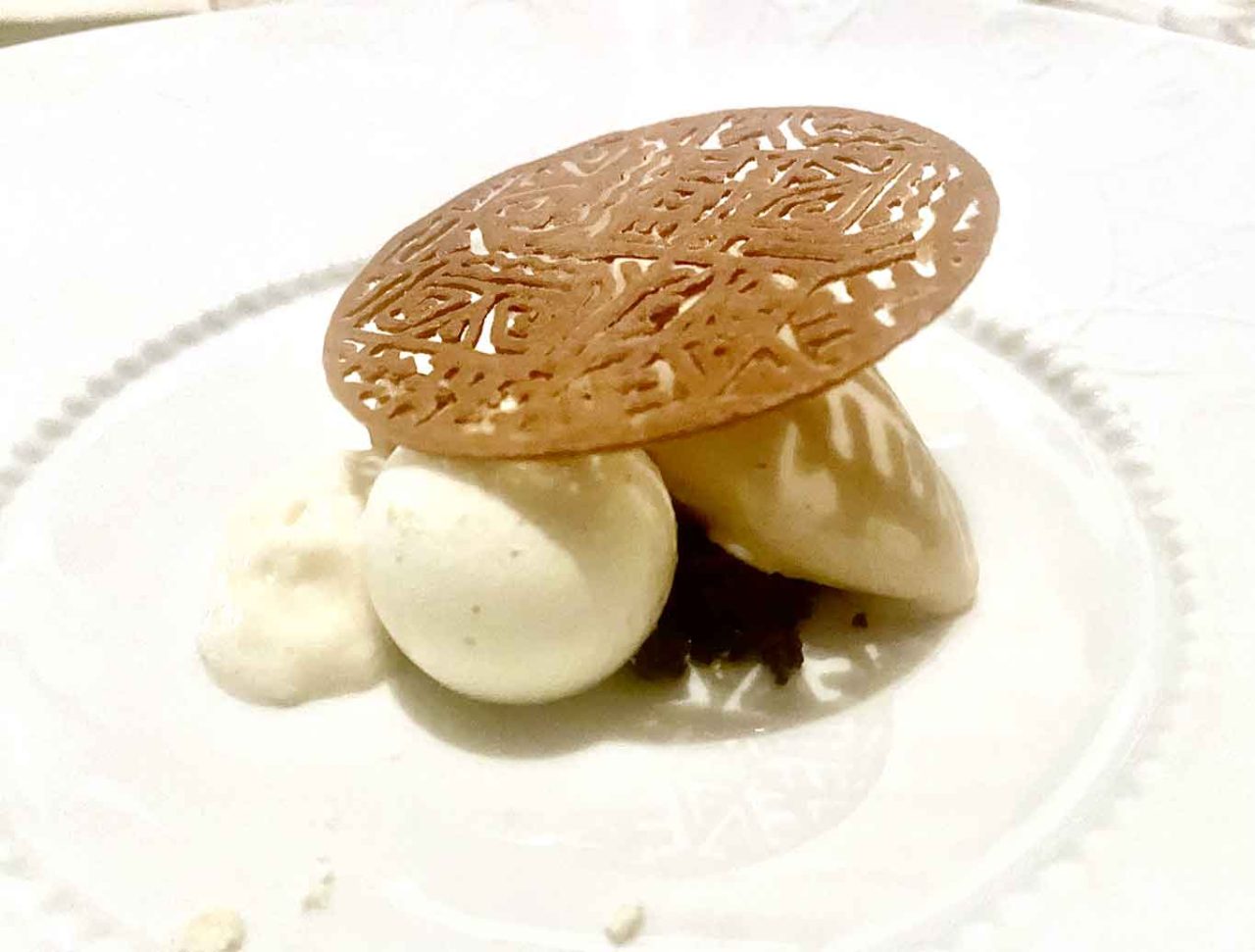 il dolce al ristorante 3 stelle Michelin La Pergola di Roma con Heinz Beck