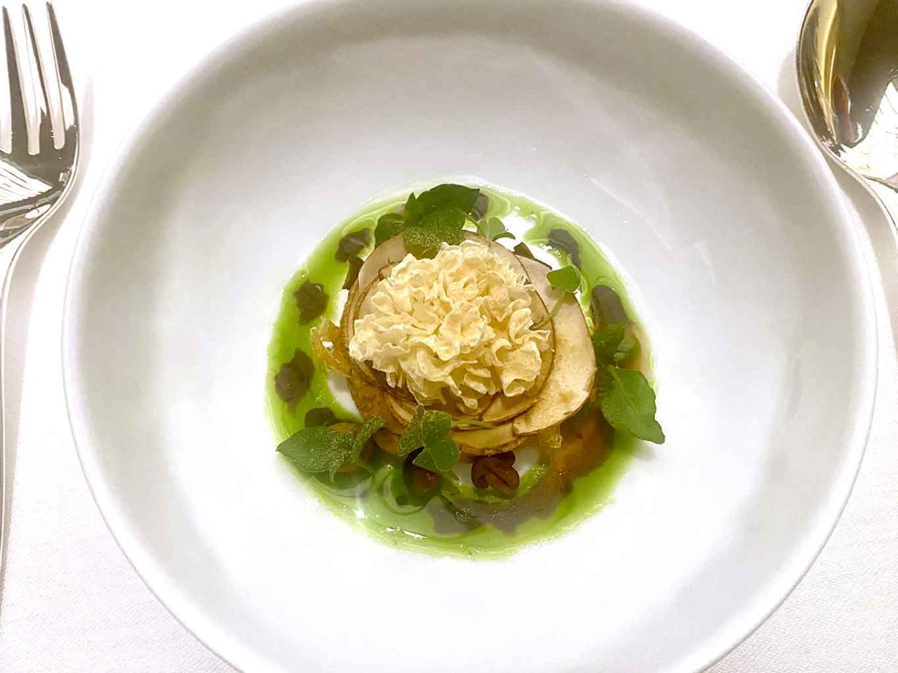 il fungo al ristorante 3 stelle Michelin La Pergola di Roma con Heinz Beck