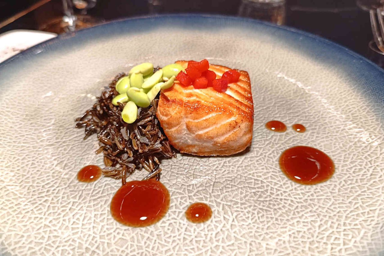 SAlmone, riso selvaggio e edamame