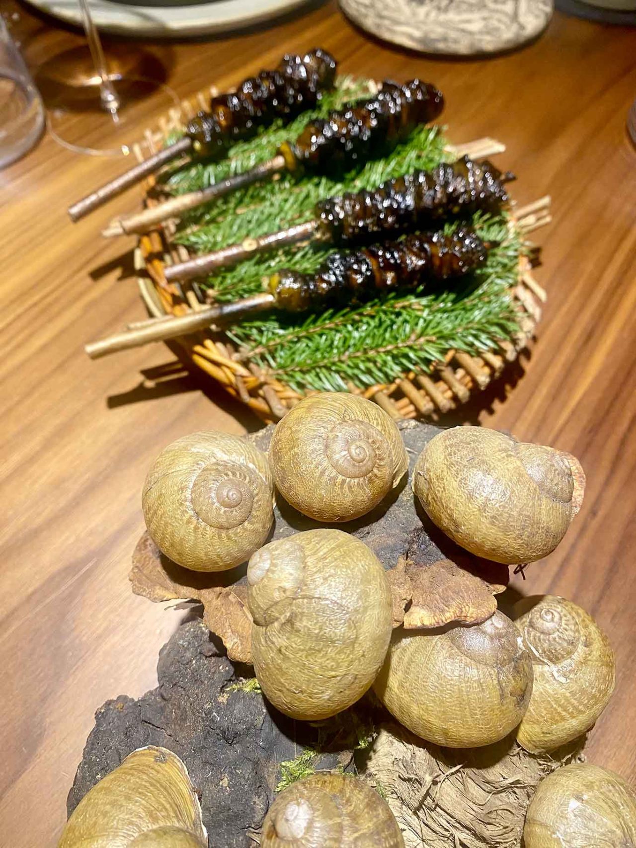 lumache del ristorante Contrada Bricconi in Val Seriana 