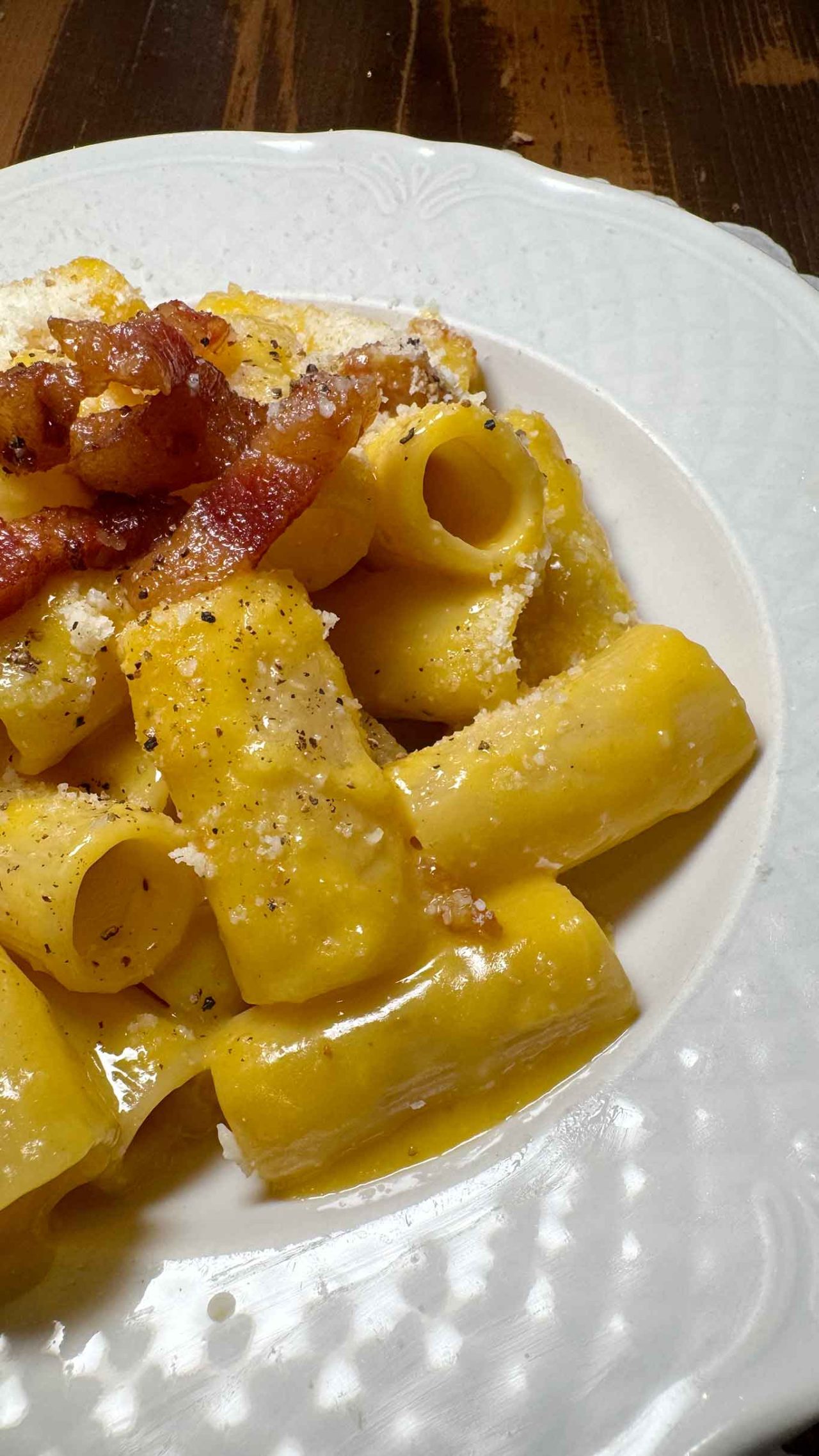 la carbonara del ristorante Romanè in via Cipro a Roma