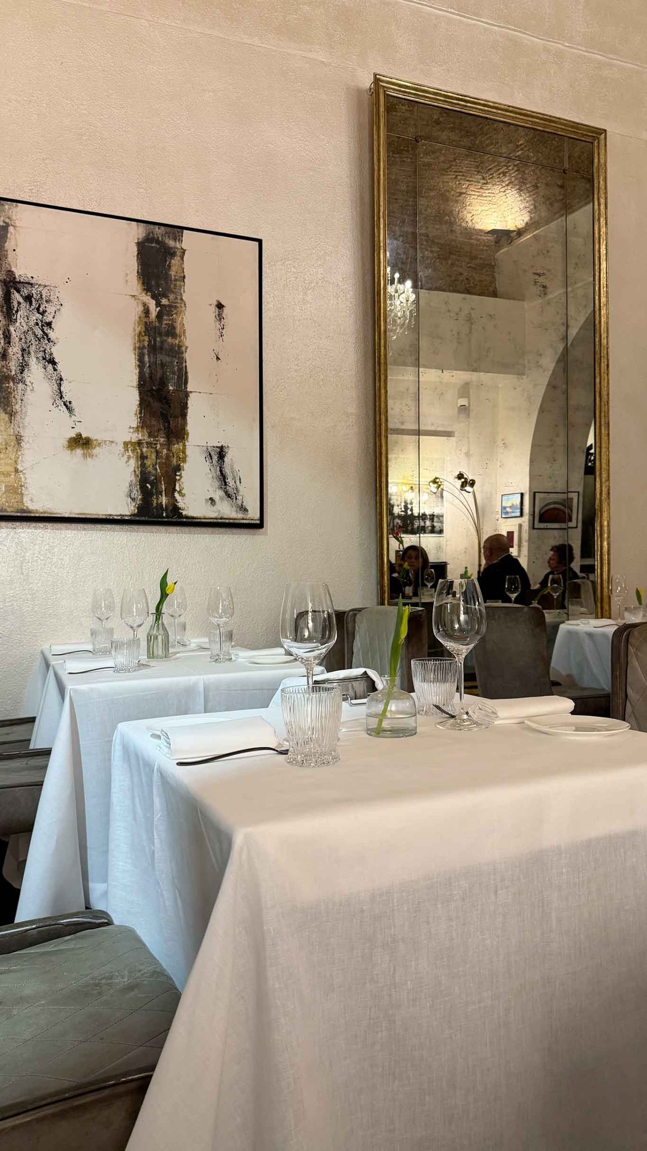 la sala del ristorante di pesce ilSanLorenzo a Roma