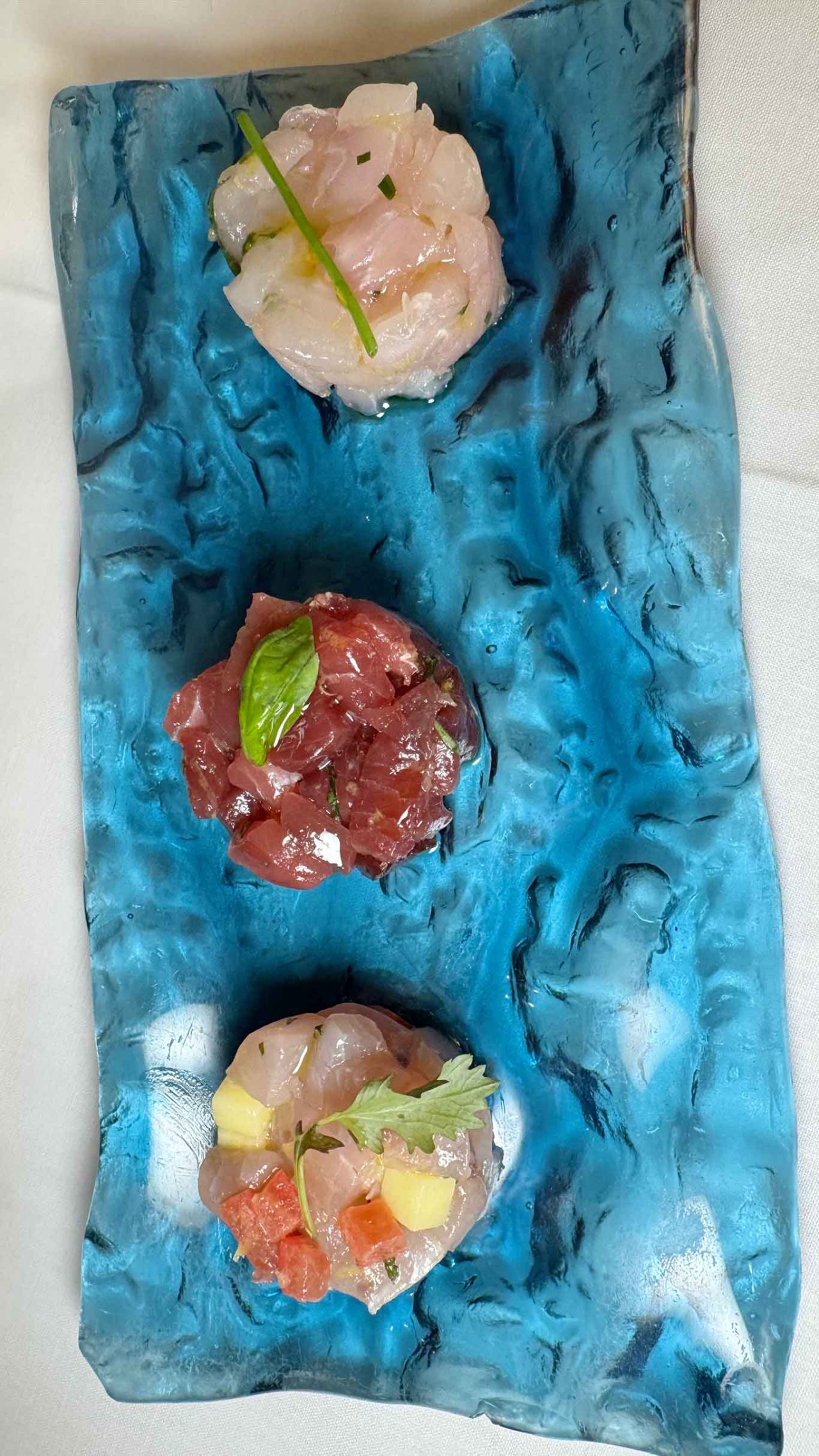 le tartare di pesce crudo ristorante di pesce ilSanLorenzo a Roma